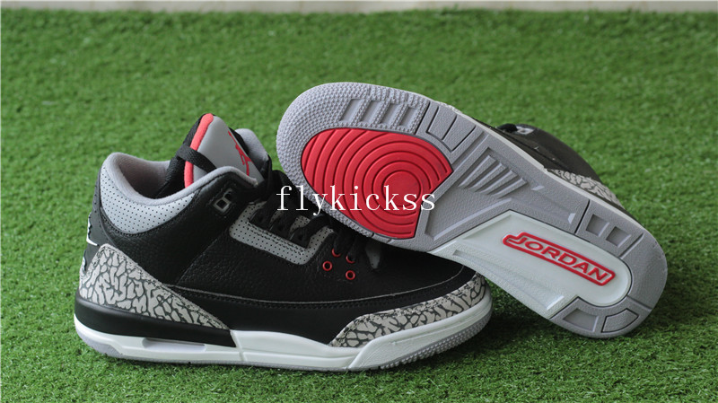 Authentic Air Jordan 3 Retro Black Cement GS